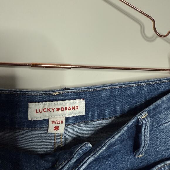 Lucky Brand Stevie High Rise Flare 14/32 Blue Wash Denim Festival Cowgirl Y2K - Picture 4 of 10